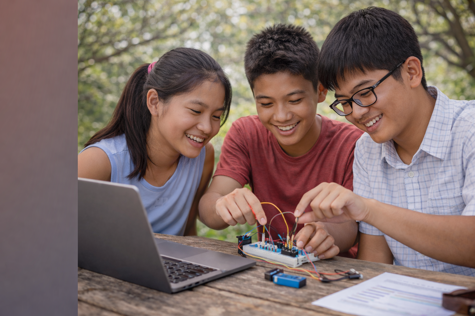 Youth building skills with technology